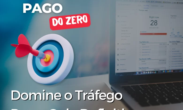 Domine o Tráfego Pago: Guia Definitivo para Melhorar seus Resultados 1 Post de Instagram minimalista azul marinho para marketing digital