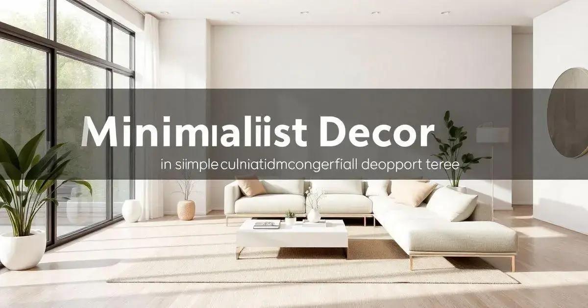 Vantagens da Decoração Minimalista