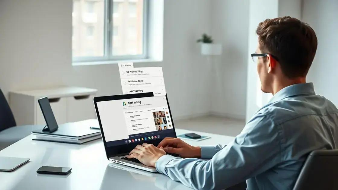Como configurar testes A/B em anúncios passo a passo